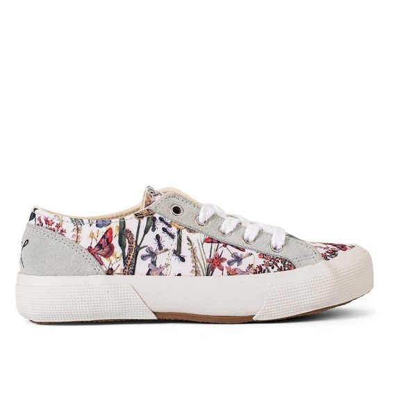 Inkkas new Monterey Lace Up floral boat sneaker 7 butterfly low top artist shoes - Picture 3 of 11